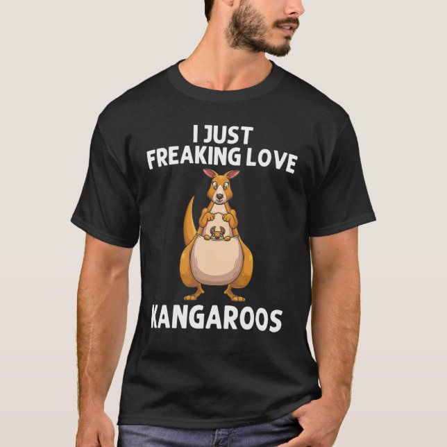 Camiseta Canguro Guay Para Hombres Mujeres Kangaroo Mar Par (Anverso)