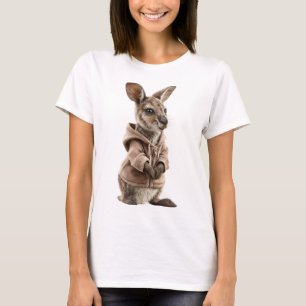 Camiseta Canguro joey adorable en una sudadera con capucha