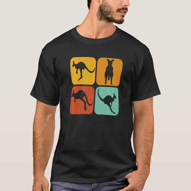 Camiseta Canguro retro I marsupial I canguro australiano (Anverso)