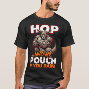 Camiseta Canguro Sarcástico Salta a Mi Bolsillo Meme Divert