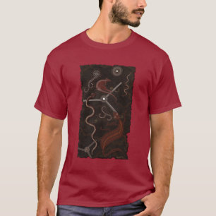 Camiseta Canguro y Goanna Tees de estilo aborigen australia
