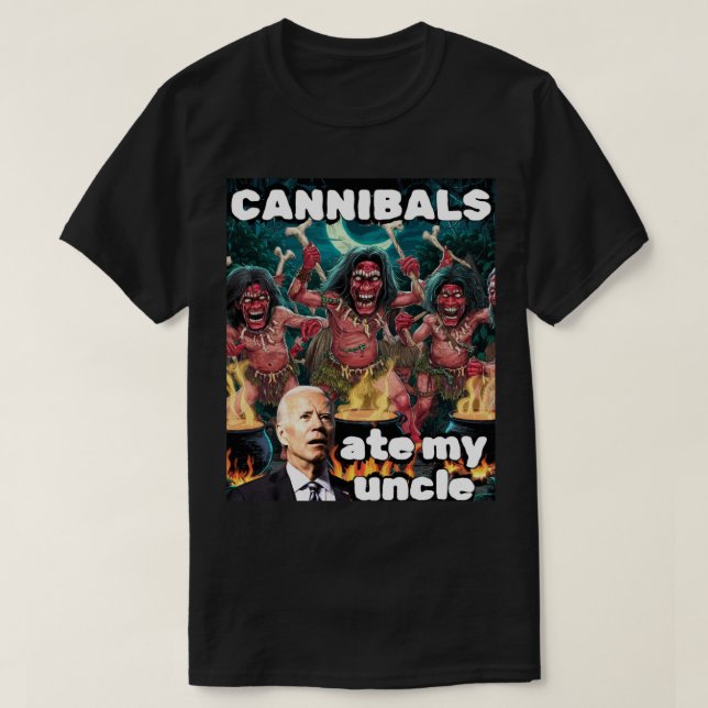 Camiseta Caníbales Se Comieron a Mi Tío  (Diseño del anverso)
