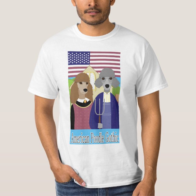 Camiseta Caniche americano gótico (Anverso)