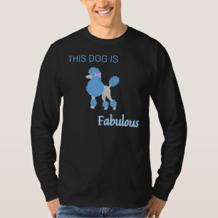 Camiseta caniche azul lindo animal lindo perro elegante