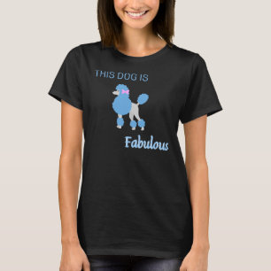 Camiseta caniche azul lindo animal lindo perro elegante