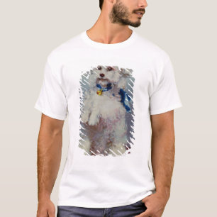 Camiseta Caniche con la cinta azul