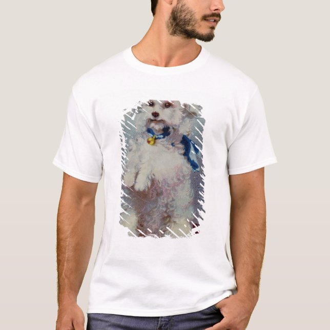 Camiseta Caniche con la cinta azul (Anverso)