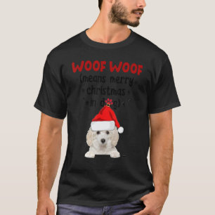 Camiseta Caniche de Juguete Divertido Guau Guau Significa F