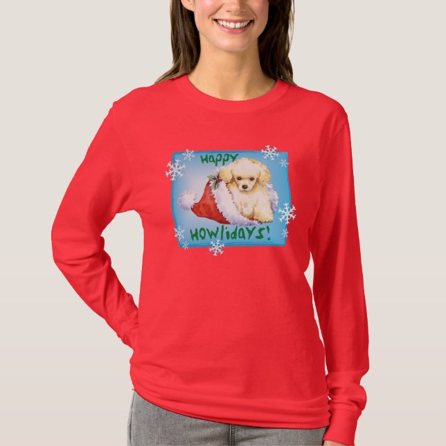 Camiseta Caniche de juguete feliz de Howlidays (Anverso)