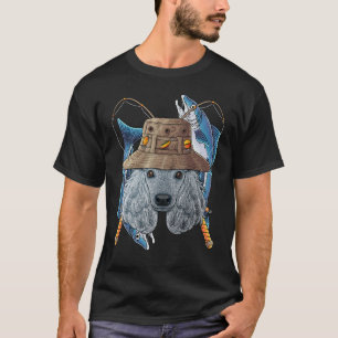Camiseta Caniche de pesca al aire libre pescador perro lind