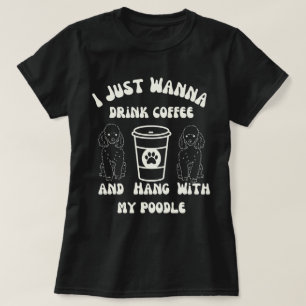 Camiseta Caniche Divertido Amante del Café