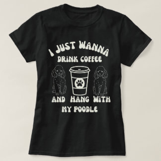 Camiseta Caniche Divertido Amante del Café