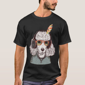 Camiseta Caniche divertido hipster