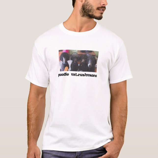Camiseta caniche el monte Rushmore (Anverso)