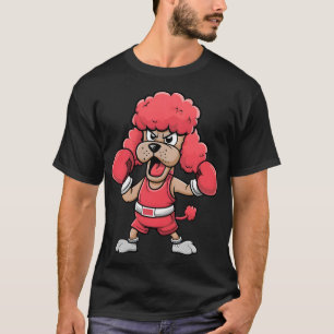 Camiseta Caniche Enojado con Guantes de Boxeo Mascota Diver
