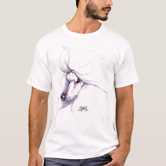 Camiseta Caniche estándar blanco (Anverso)