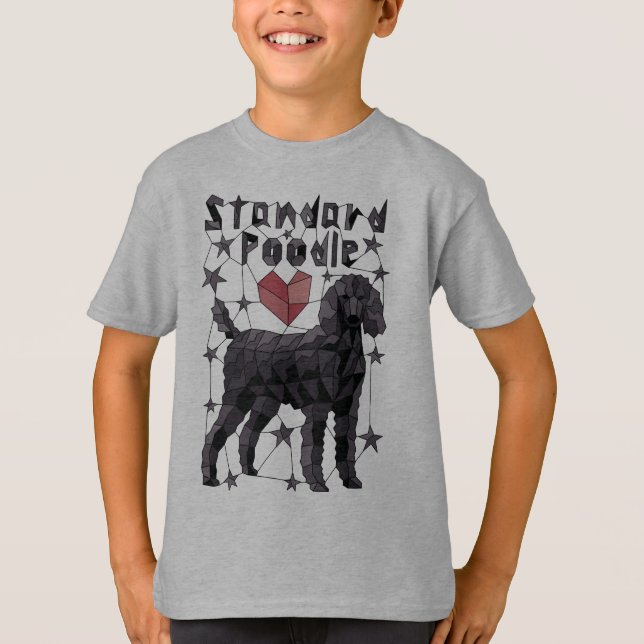 Camiseta Caniche estándar geométrico (Anverso)