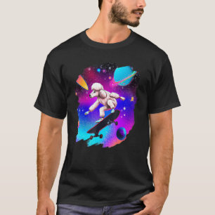 Camiseta Caniche Patinando en el Espacio Exterior Retro Vin