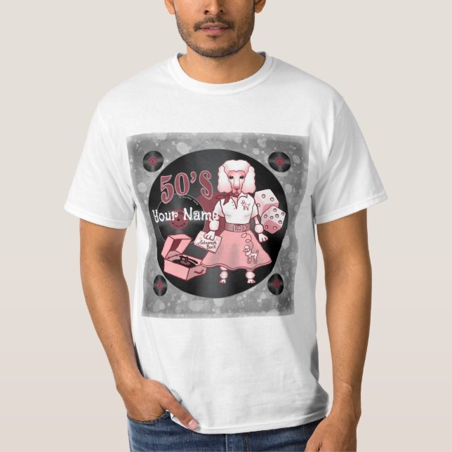 Camiseta Caniche Rosa Retro  (Anverso)