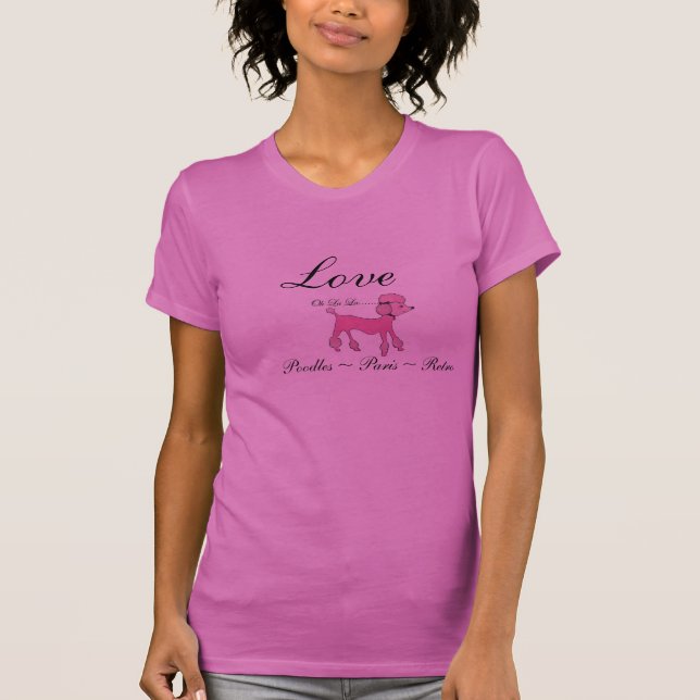 Camiseta Caniche rosado (Anverso)