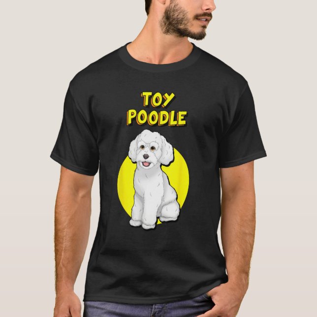 Camiseta Caniche Toy Blanco Lindo (Anverso)