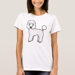 Camiseta Caniche Toy Blanco Perro De Dibujos Animados Lindo