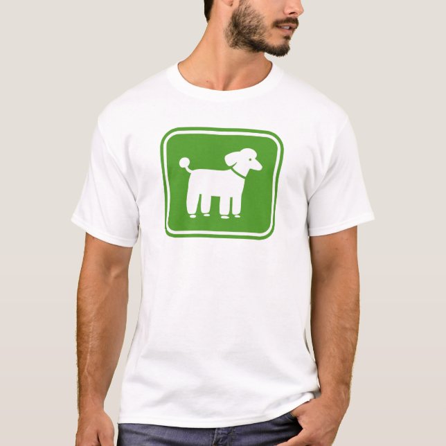 Camiseta Caniche (verde) (Anverso)