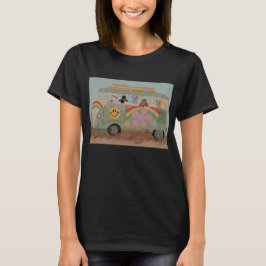 Camiseta Caniches en Furgoneta Hippie