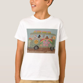Camiseta Caniches en Furgoneta Hippie