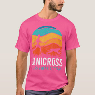 Camiseta Canicross 6 Piernas 2 Corazones 1 Perro Funny del
