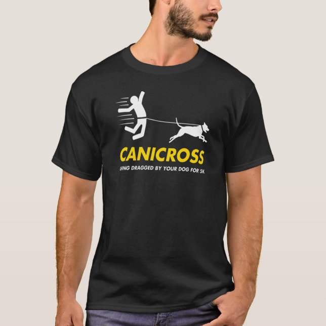 Camiseta Canicross Arrastrado Por Tu Perro Corriendo (Anverso)