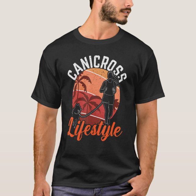 Camiseta Canicross Lifestyle Corriendo Perro Jogging Puppy  (Anverso)