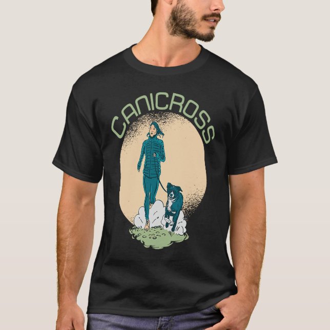 Camiseta Canicross Run Running Dog Exercise Workout Sport (Anverso)