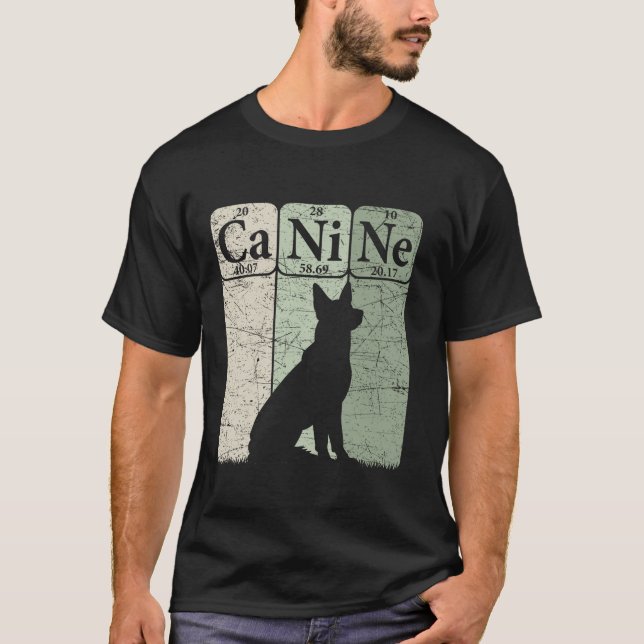 Camiseta Canine Dog Periódico Table Elements Perro Lover Cy (Anverso)