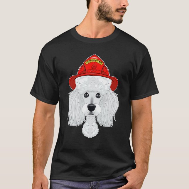 Camiseta Canine Handler I Fireman Dog I Firefighter Poodle (Anverso)