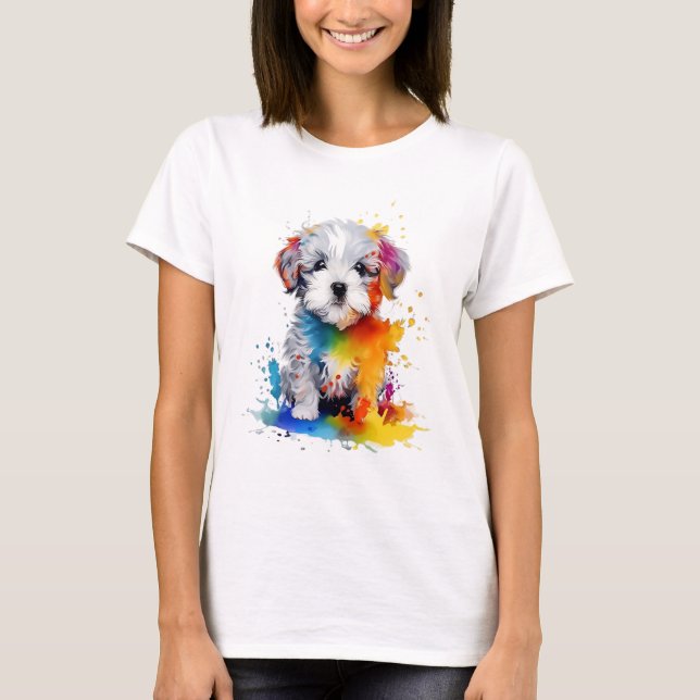 Camiseta Canine Splash, dulce perrito (Anverso)