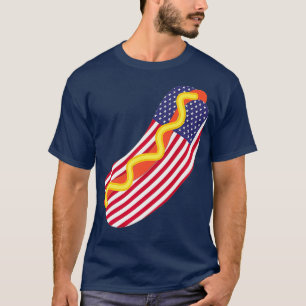 Camiseta Canino caliente gracioso 4 de julio EE.UU. Perro c