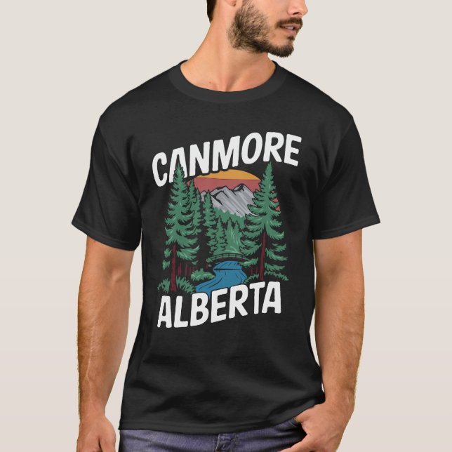 Camiseta Canmore alberta, ciudad de montaña. (Anverso)