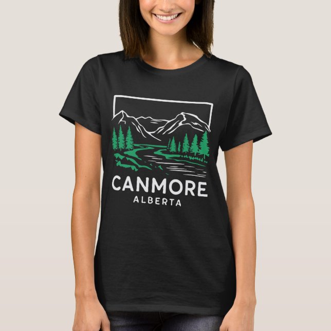 Camiseta Canmore Alberta, Ciudad Retro (Anverso)