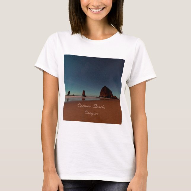Camiseta Cannon Beach Oregon Haystack Rock (Anverso)