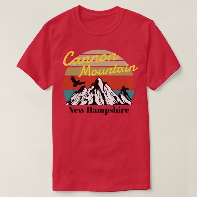 Camiseta Cannon Mountain esquí New Hampshire (Diseño del anverso)