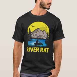 Camiseta Canoa Canoeing Vintage Retro River Rat