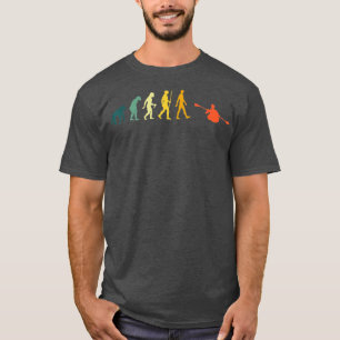 Camiseta Canoa de desarrollo de canoa retro de la evolución