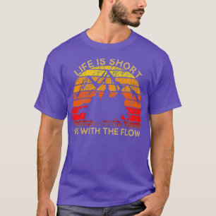 Camiseta Canoa de kayak retro vintage vida de rafting en el