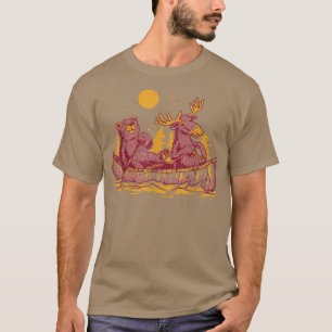 Camiseta Canoa de oso de bosque de alce natural
