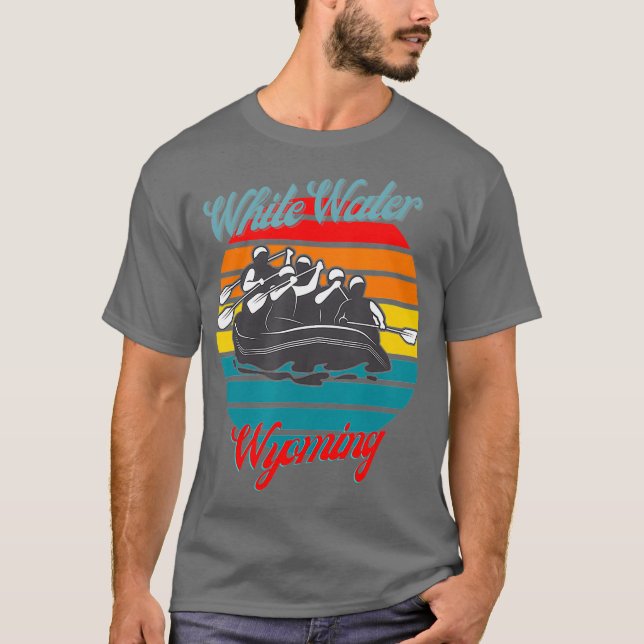 Camiseta Canoa de Rafael de Agua Blanca Wyoming Whitewater (Anverso)