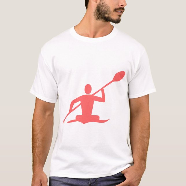 Camiseta Canoa de remo - Rosa Tropical (Anverso)