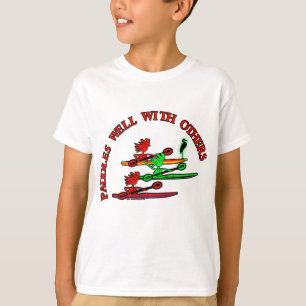 Camiseta Canoa del kajak - paletas bien con otras