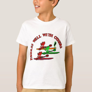 Camiseta Canoa del kajak - paletas bien con otras