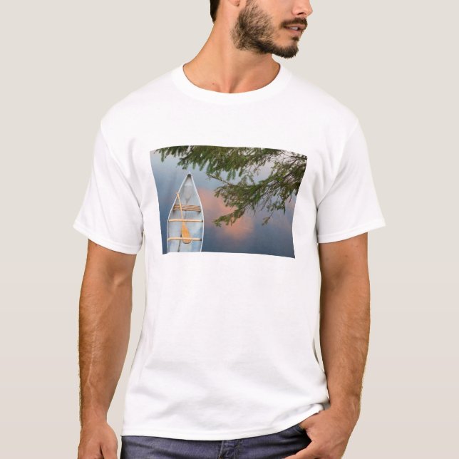 Camiseta Canoa en el lago al atardecer, Canadá (Anverso)